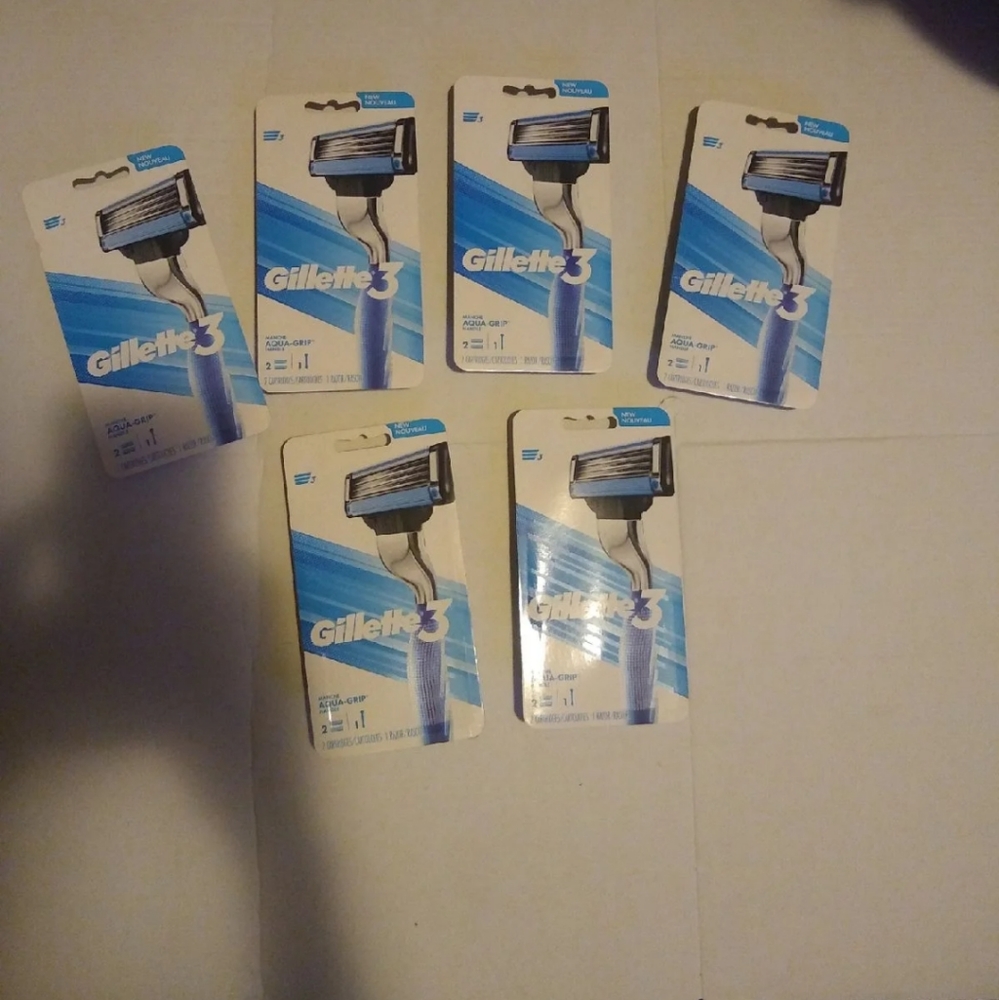 Gillette 3 aqua grip razor shave